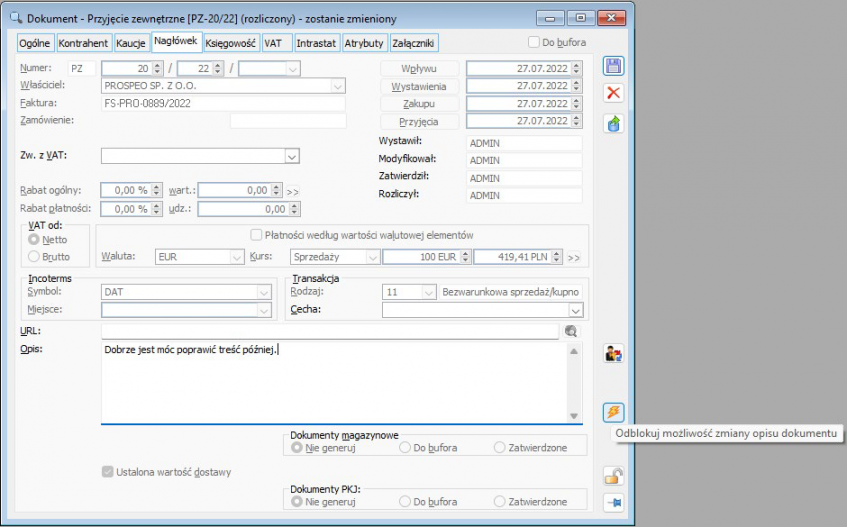 Formatka systemu Comarch ERP XL Formatka systemu Comarch ERP XL