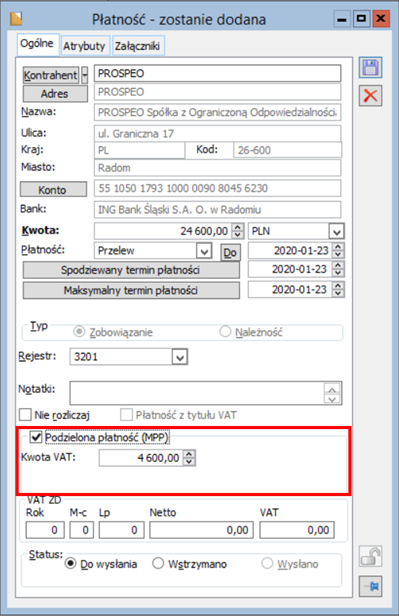 podzielona płatność w ERP XL podzielona płatność w ERP XL