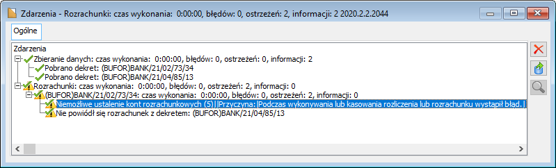 Niemożliwe ustalenie kont rozrachunkowych. Podczas wykonywania lub kasowania rozliczenia lub rozrachunku wystąpił błąd. Niemożliwe ustalenie kont rozrachunkowych. Podczas wykonywania lub kasowania rozliczenia lub rozrachunku wystąpił błąd.