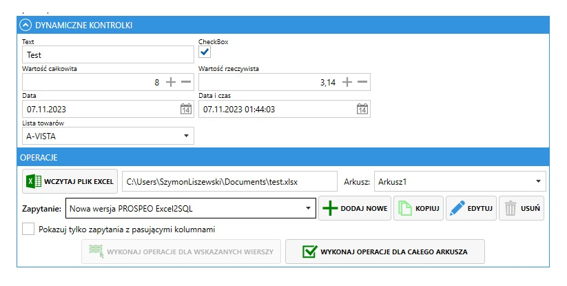 migrator excel podgląd dynamicznych kontrolek migrator excel podgląd dynamicznych kontrolek