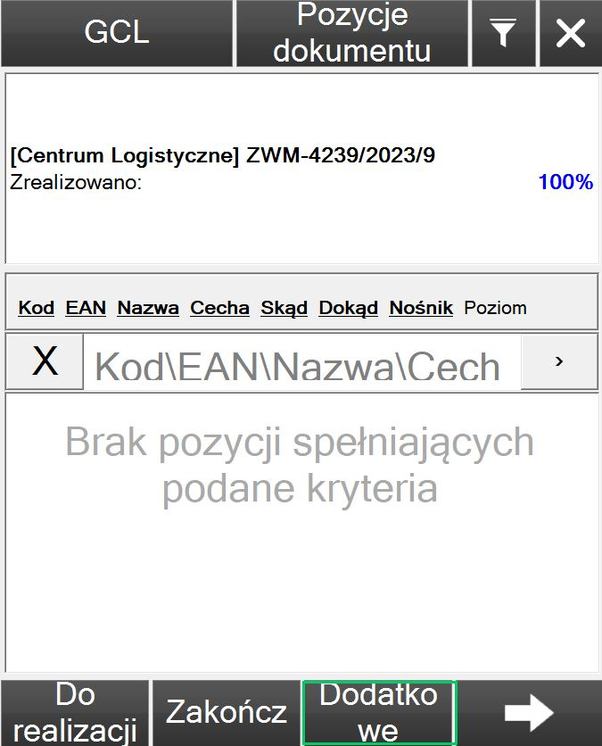 sxz126 Opcja "dodatkowe" sxz126 Zastosowanie standardów gs1 - wybieranie opcji dodatkowe