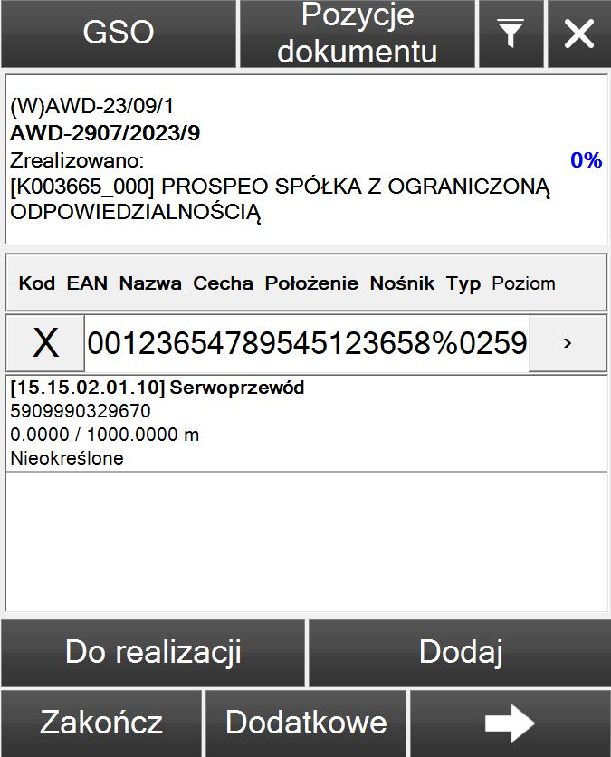 sxz126 Widok dyspozycji sxz126 Zastosowanie standardów gs1 widok dyspozycji w aplikacji Comarch Magazynier